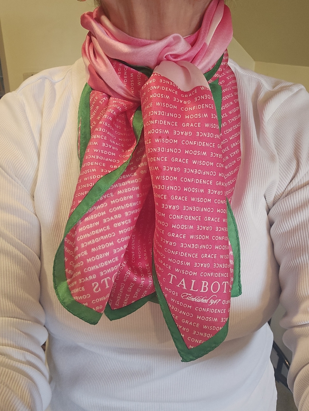 Talbots 100% Silk Scarf, 35" Square